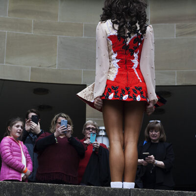 Bailarina de flokore irlandes.